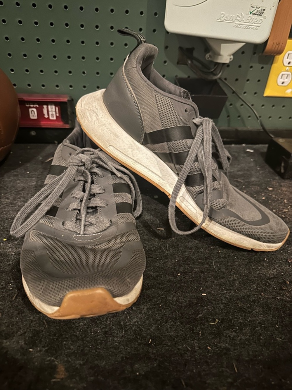 adidas Gray Athletic Running Sneakers 9